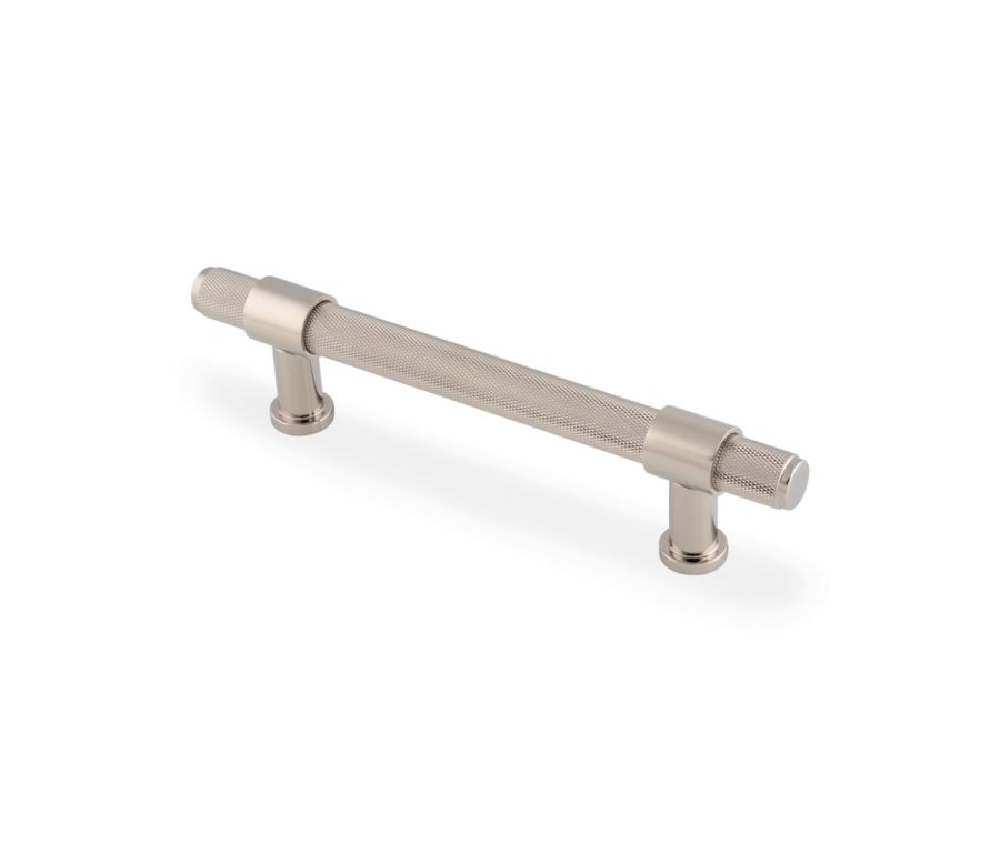 Polished Nickel PVD Kingston Knurled Pull Handle-128mm c/c