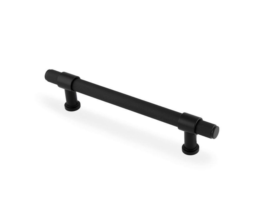 Matt Black Kingston Knurled Pull Handle-160mm c/c