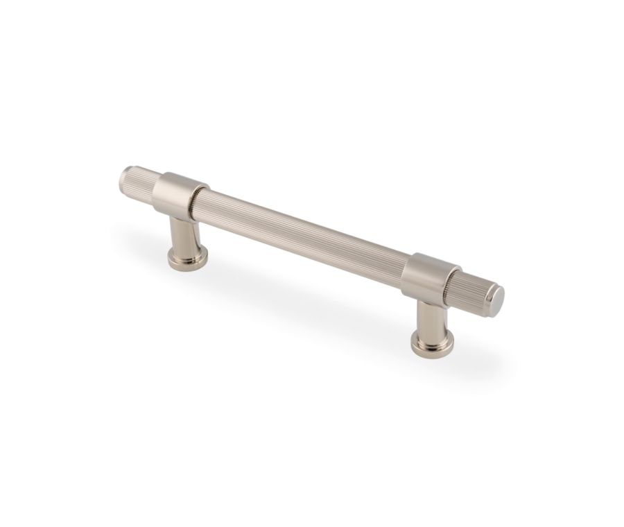 Polished Nickel PVD Kingston Reeded Pull Handle-128mm c/c