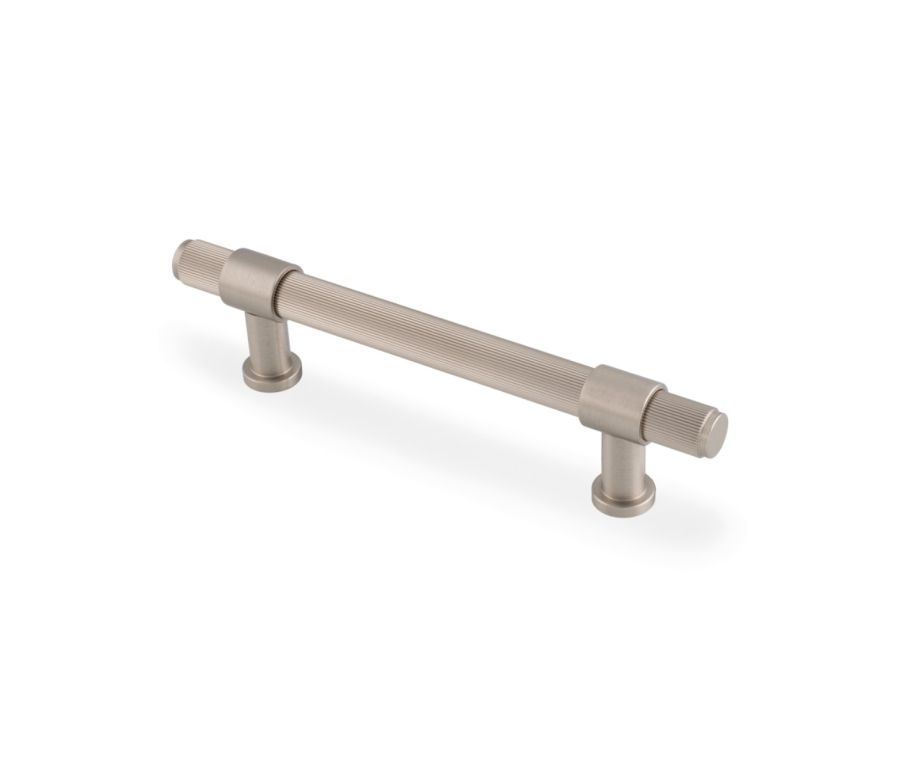 Satin Nickel PVD Kingston Reeded Pull Handle-128mm c/c