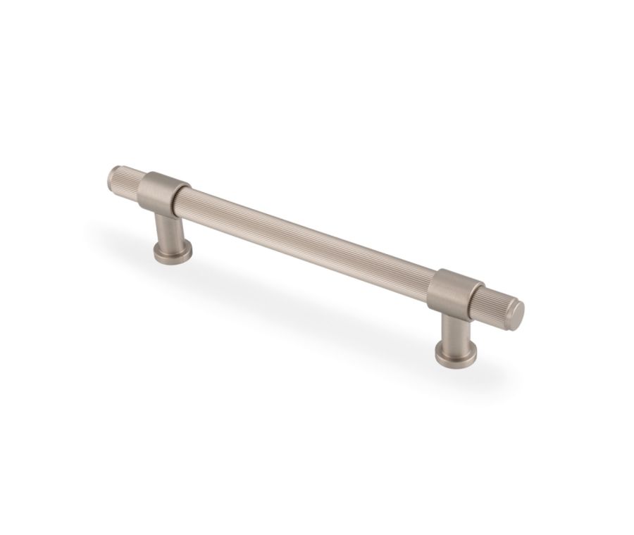 Satin Nickel PVD Kingston Reeded Pull Handle-160mm c/c