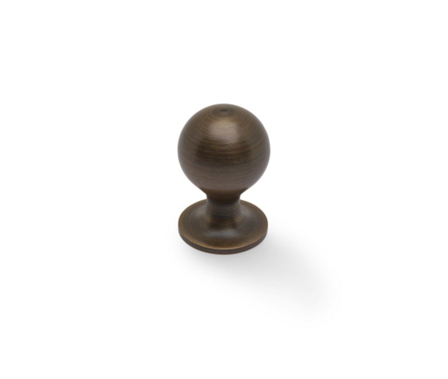 Alexander and Wilks Antique Brass 25mm Caesar Cupboard Knob | AW844-25-AB