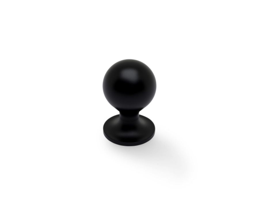 Alexander and Wilks Black 25mm Caesar Cupboard Knob | AW844-25-BL