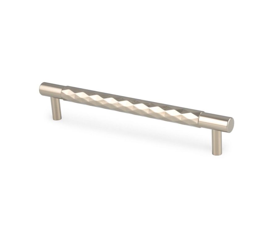 Alexander Wilks Polished Nickel PVD 160mm Diamond Cut Cabinet Handle