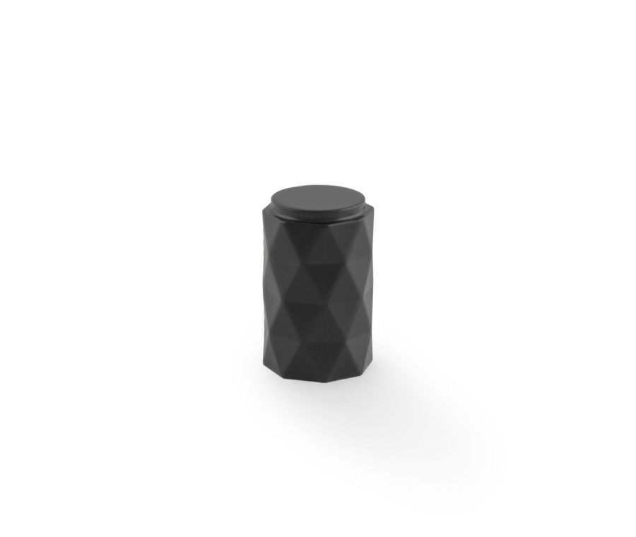 Alexander Wilks Matt Black Diamond Cut Knob | AW847-30-BL
