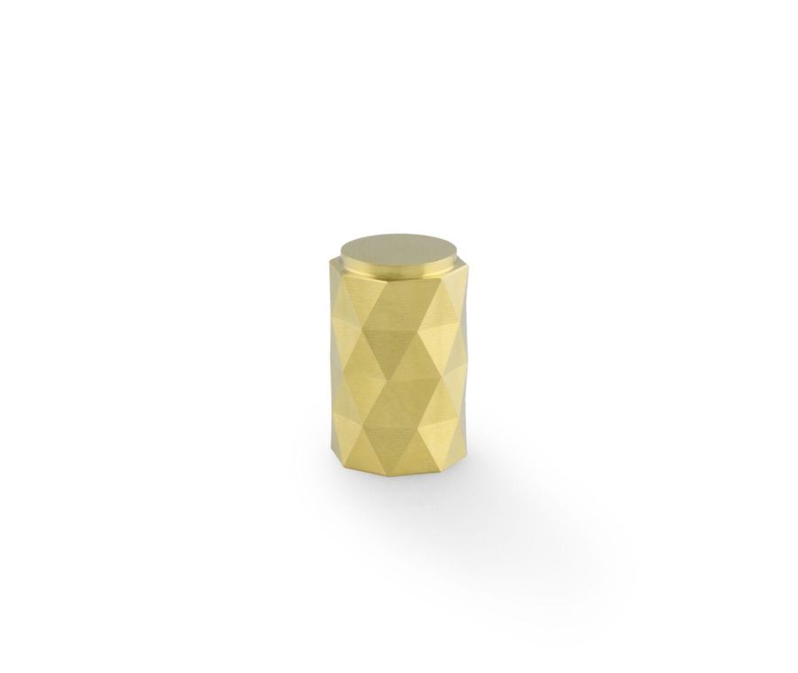 Alexander Wilks Satin Brass PVD Diamond Cut Knob | AW847-30-SBPVD