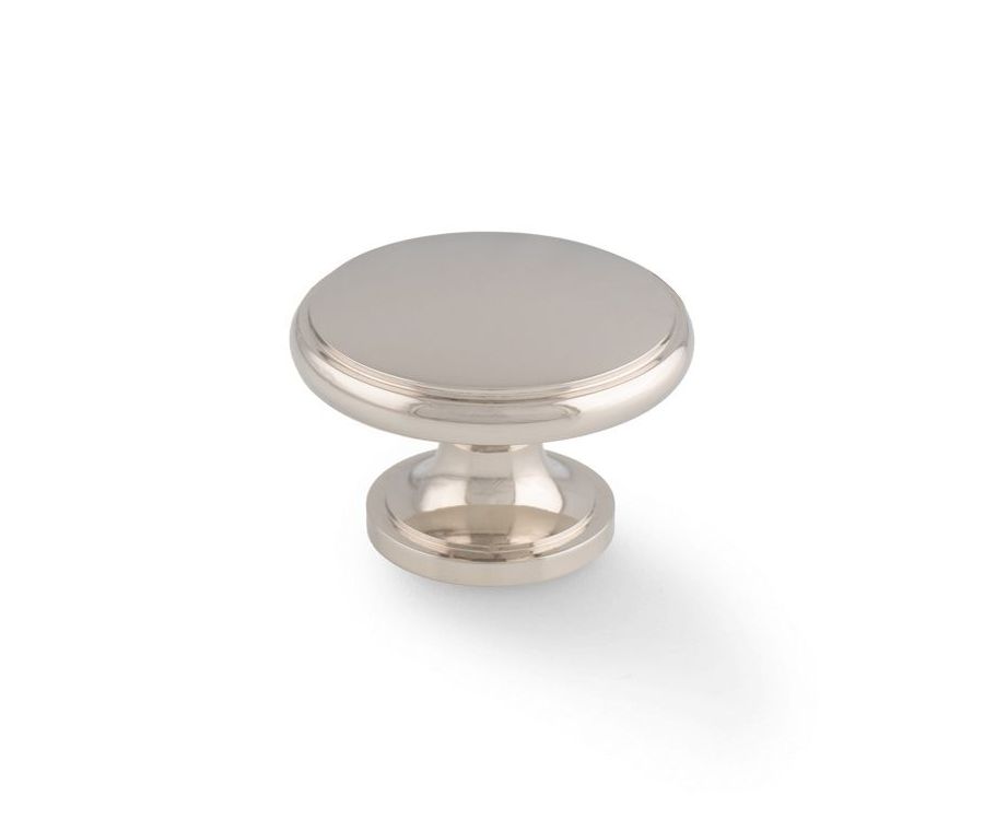 A&W Polished Nickel Cambridge Round Cupboard Knob | AW849-38-PN