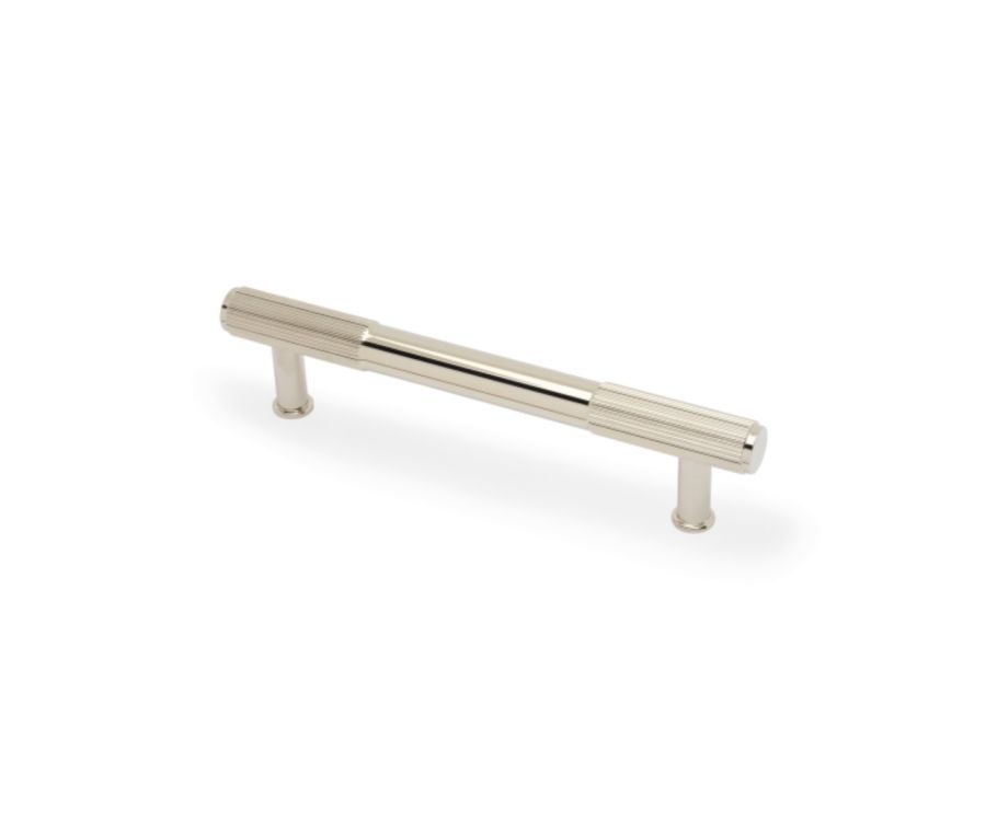 A&W Polished Nickel PVD Washington Reeded Pull Handle c/c 128mm | AW854R-128-PNPVD