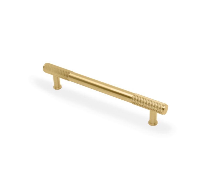 A&W Satin Brass PVD Washington Reeded Pull Handle c/c 160mm | AW854R-160-SBPVD