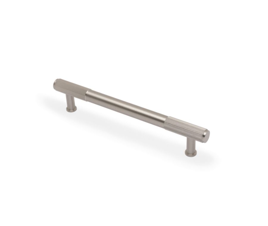 A&W Satin Nickel Washington Reeded Pull Handle c/c 160mm | AW854R-160-SN