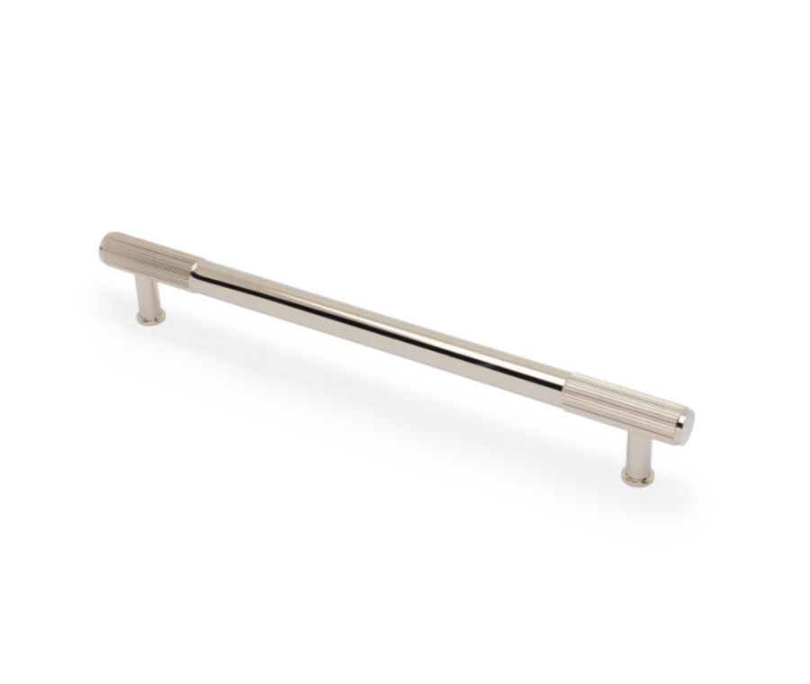 A&W Polished Nickel PVD Washington Reeded Pull Handle c/c 224mm | AW854R-224-PNPVD