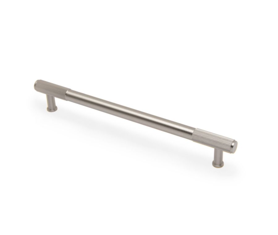 A&W Satin Nickel Washington Reeded Pull Handle c/c 224mm | AW854R-224-SN