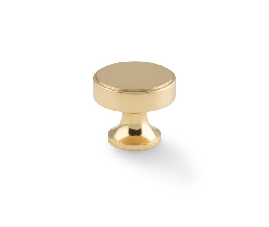 A&W Polished Brass Havana Round Cupboard Knob | AW855-38-PBL