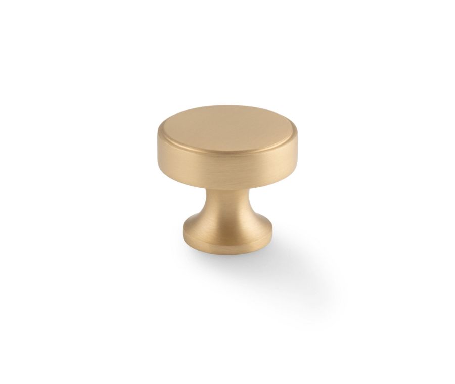 A&W Satin Brass Havana Round Cupboard Knob | AW855-38-SB