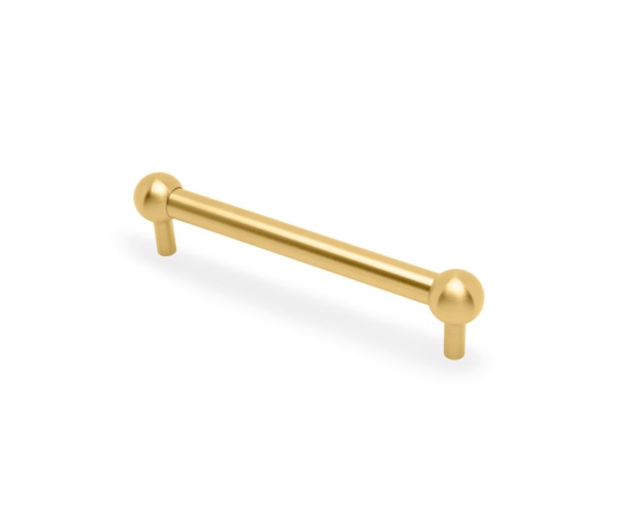 AW Satin Brass PVD Caesar Cabinet Handle - 160mm c/c | AW856-160-SBPVD