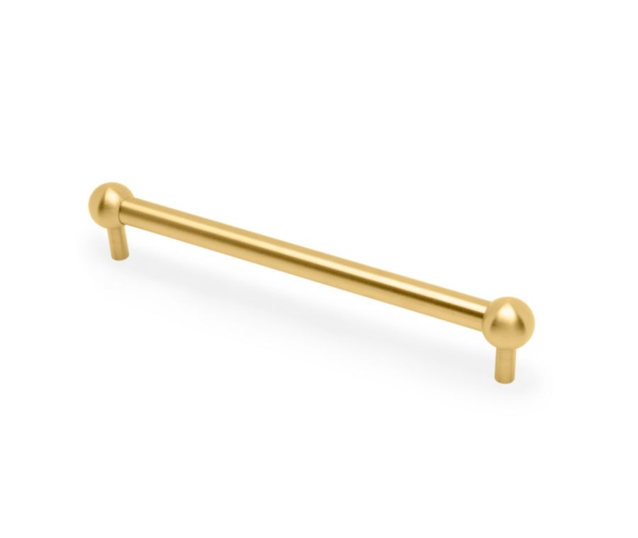AW Satin Brass PVD Caesar Cabinet Handle - 224mm c/c | AW856-224-SBPVD