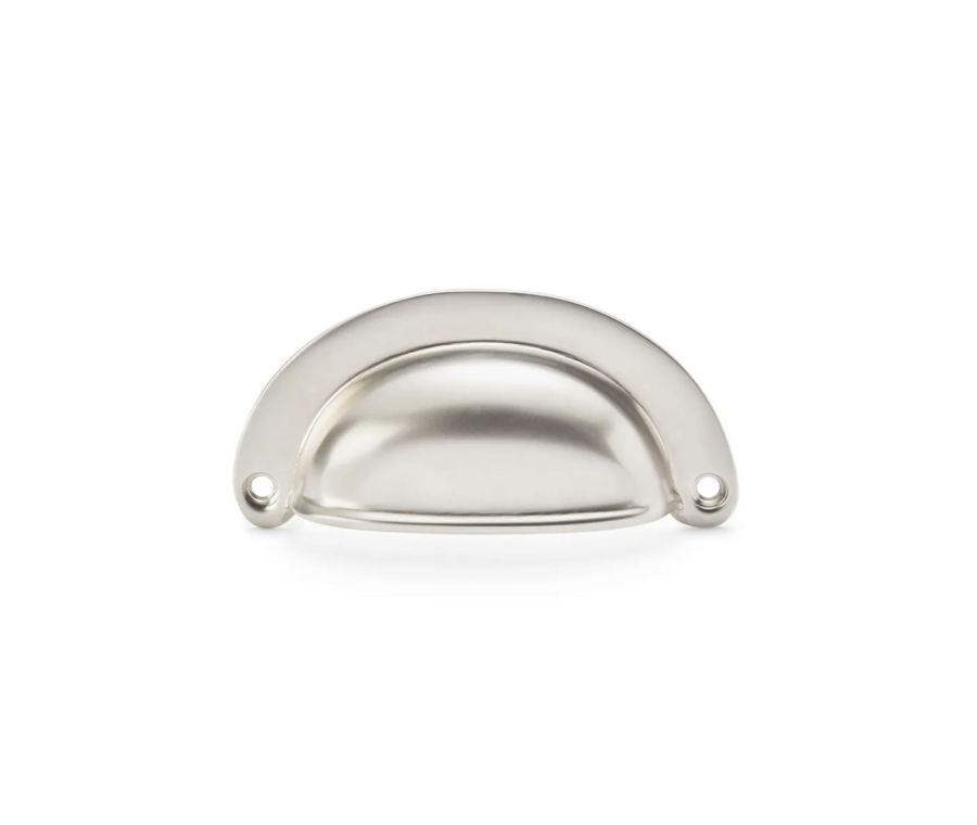 Alexander and Wilks Satin Nickel Callaco Ridged Cup Handle | AW901SN