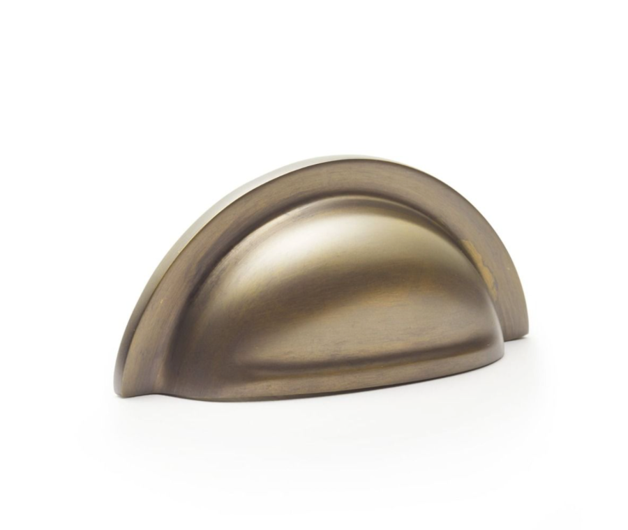 Alexander and Wilks Antique Brass Bardom Ridged Cup Handle | AW903AB