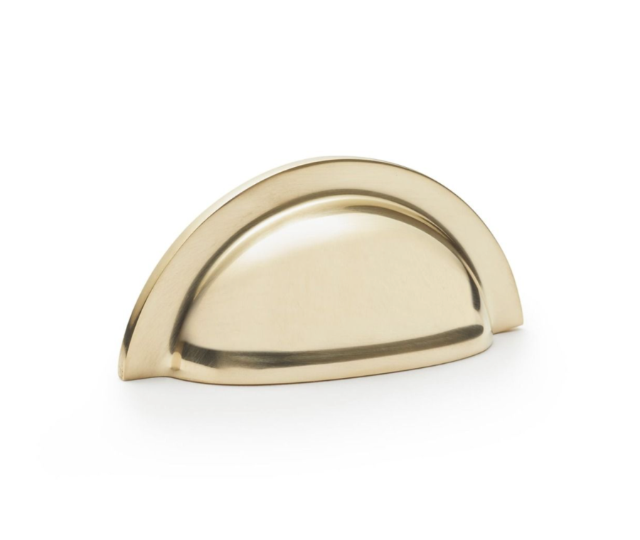 Alexander and Wilks Polished Brass Bardom Ridged Cup Handle | AW903PB