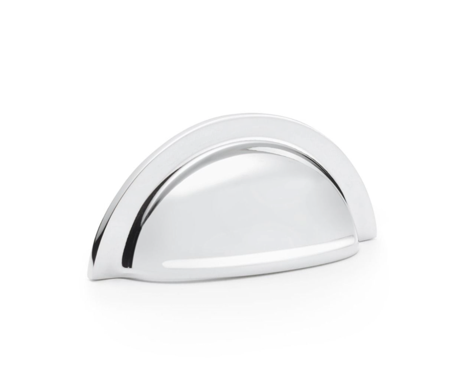 Alexander and Wilks Polished Chrome Bardom Ridged Cup Handle | AW903PC
