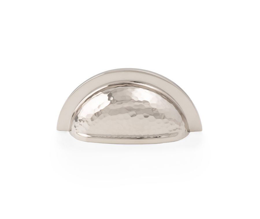 Alexander and Wilks Polished Nickel Hammered Cup Handle | AW912PN