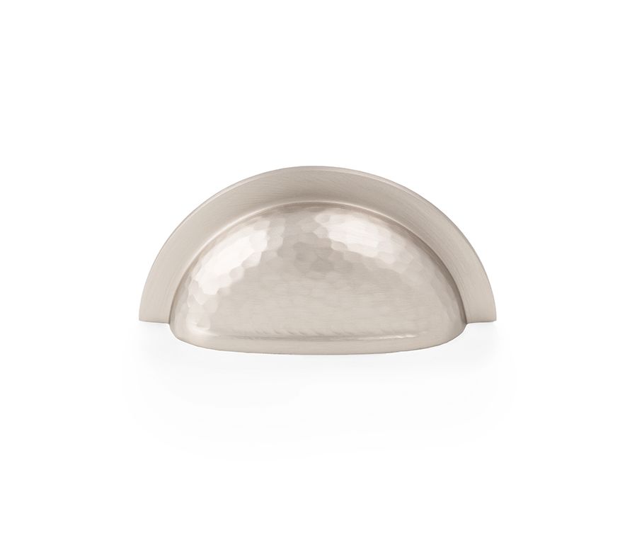 Alexander and Wilks Satin Nickel Hammered Cup Handle | AW912SN