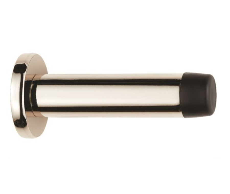 Polished Nickel Wall Mounted Door Stop on rose | AZ21PN 