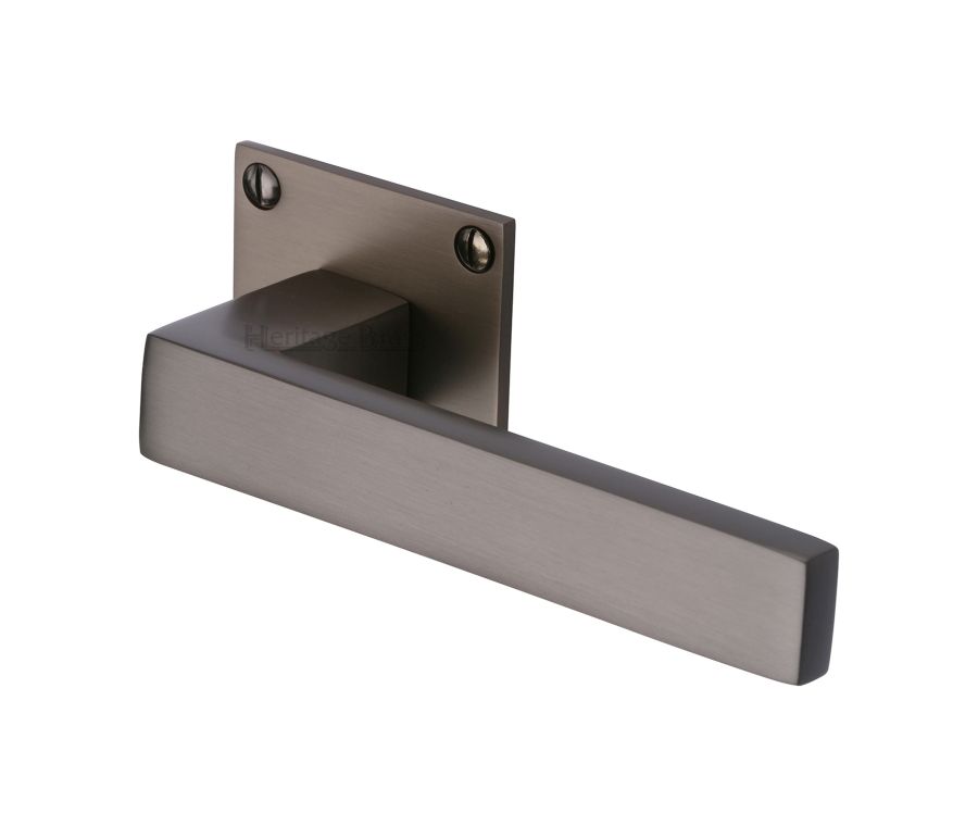 Matt Bronze Delta BH Door Handle on Square Rose