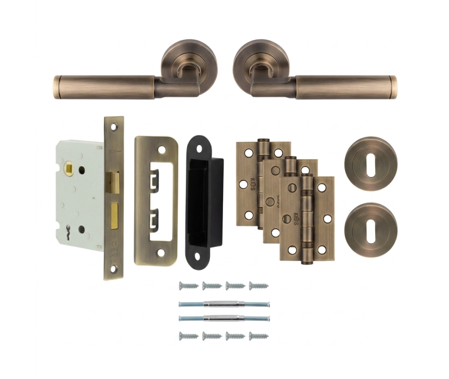 Antique Brass Belas Lock Pack - Ultimate Door Pack