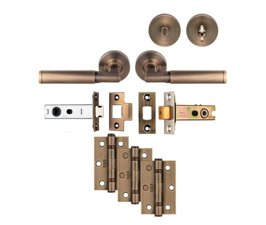 Antique Brass Belas Bathroom Pack - Ultimate Door Pack