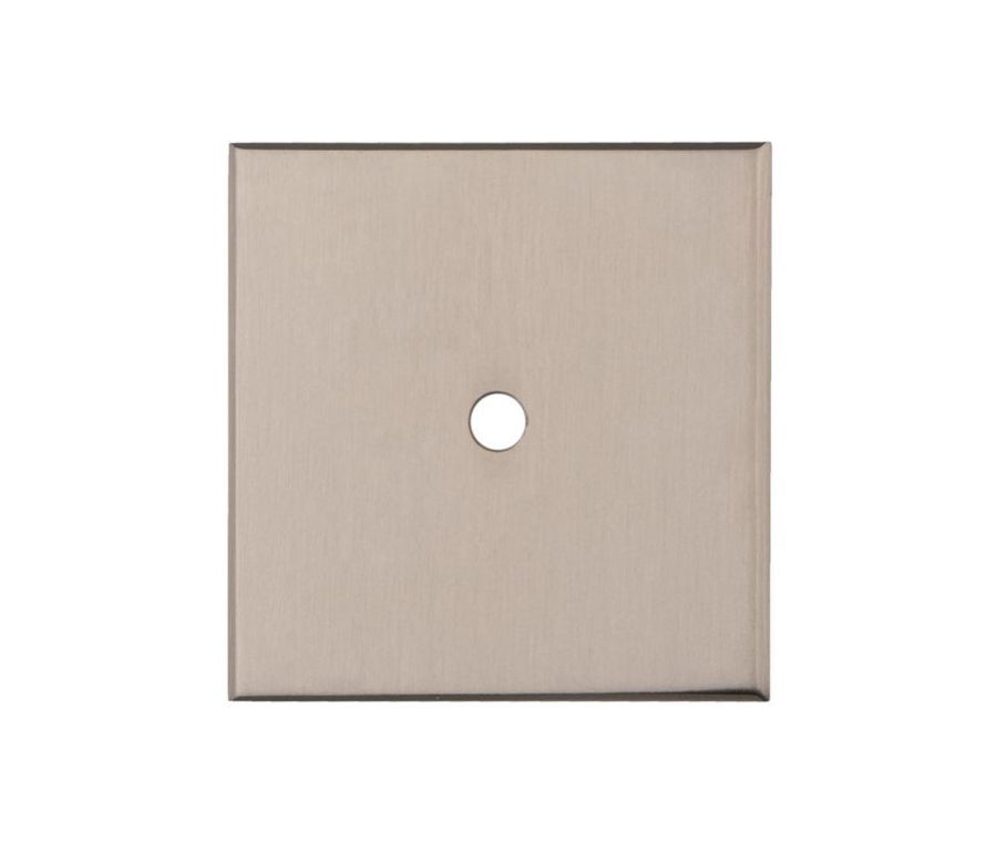 Carlisle Brass Satin Nickel 40mm Square Cabinet Knob Backplate | BP40SN