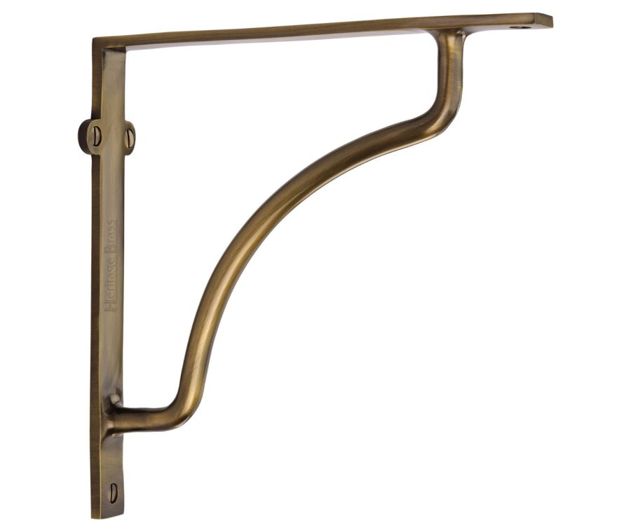 Heritage Brass Antique Brass Cable Shelf Bracket  |  BR2120 8-AT