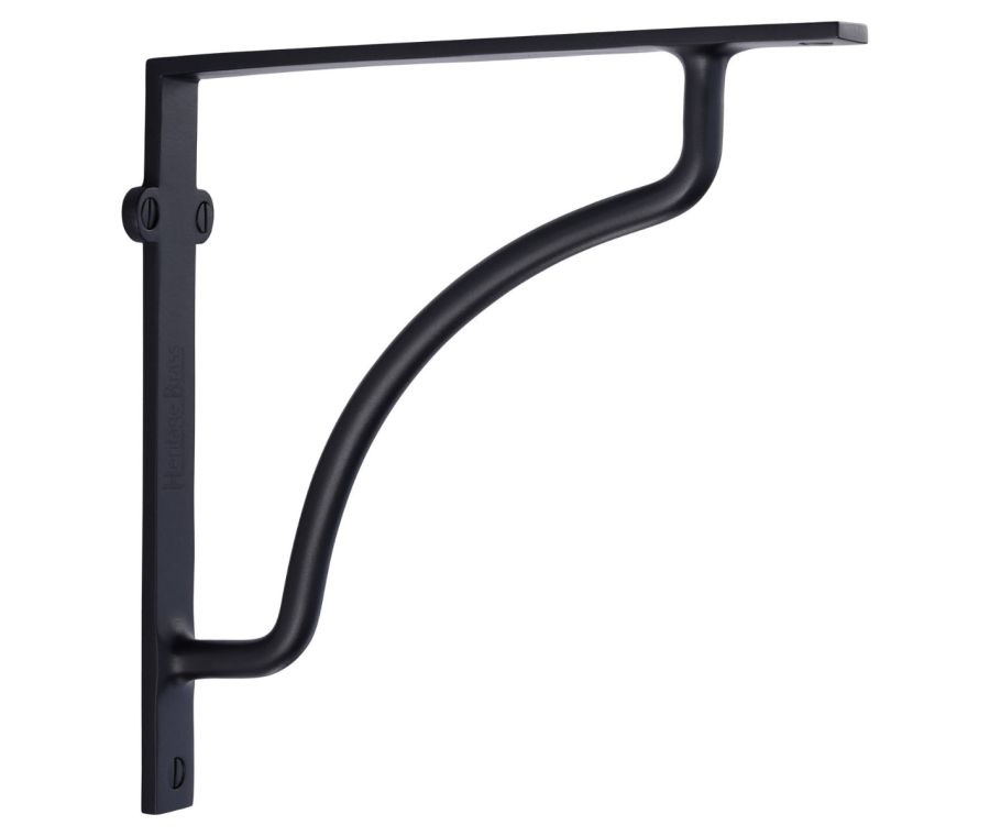 Heritage Brass Matt Black Cable Shelf Bracket  |  BR2120 8-BKMT