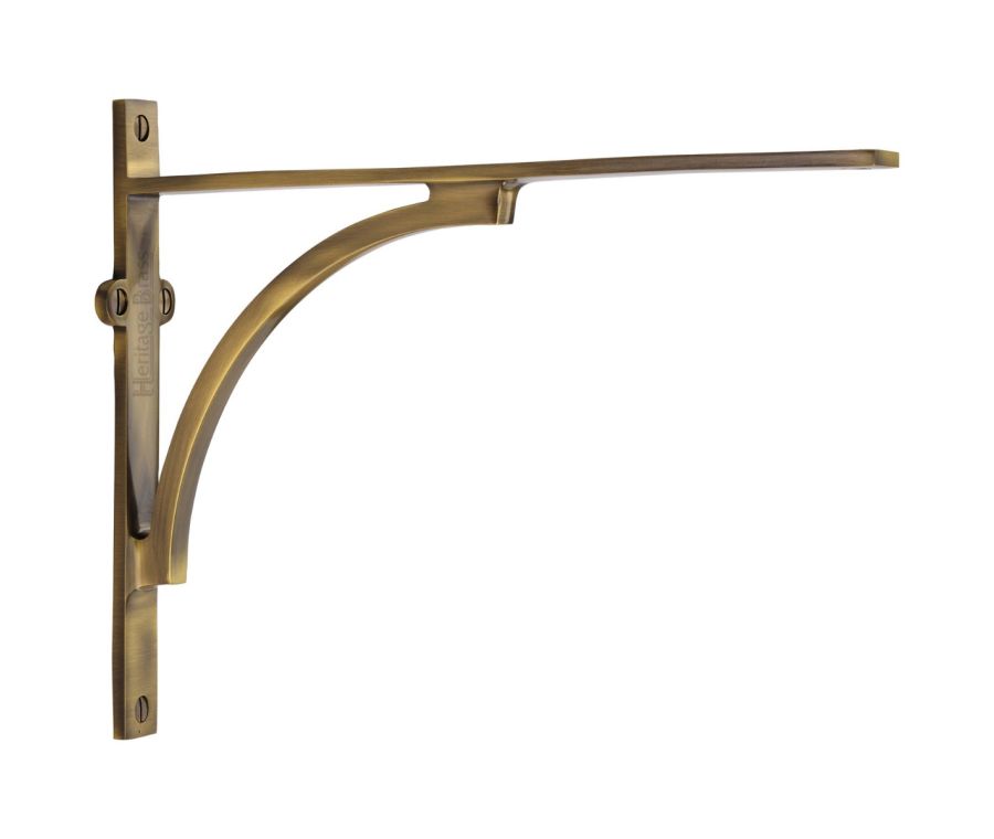 Heritage Brass Antique Brass Arch Shelf Bracket  |  BR2140 10-AT