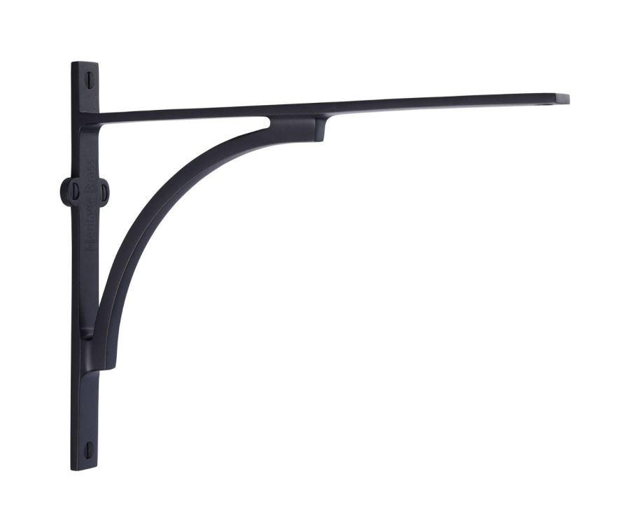 Heritage Brass Matt Black Arch Shelf Bracket  |  BR2140 10-BKMT