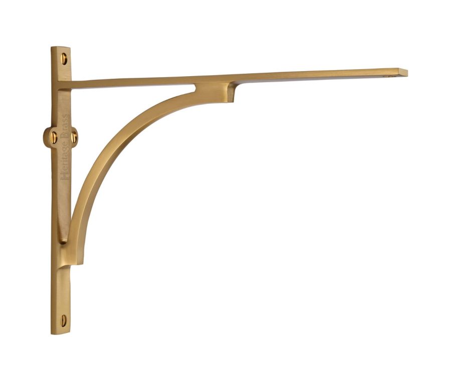 Heritage Brass Satin Brass Arch Shelf Bracket  |  BR2140 10-SB