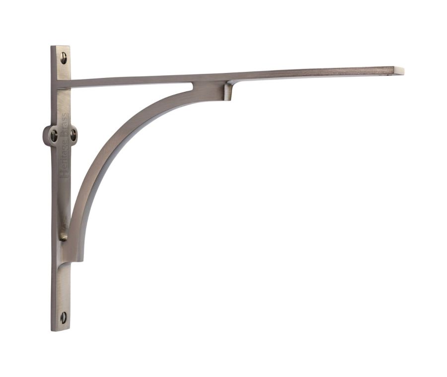 Heritage Brass Satin Nickel Arch Shelf Bracket  |  BR2140 10-SN
