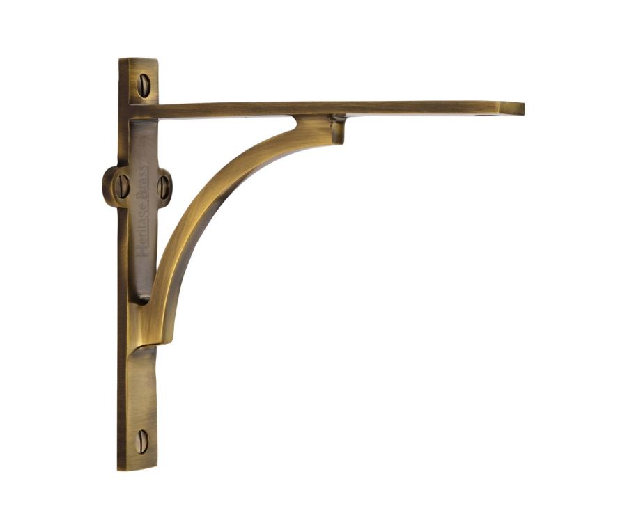Heritage Brass Antique Brass Arch Shelf Bracket  |  BR2140 6-AT