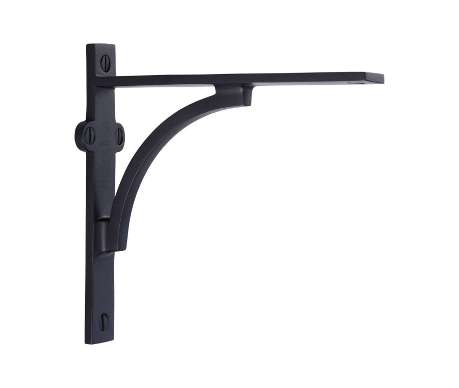 Heritage Brass Matt Black Arch Shelf Bracket  |  BR2140 6-BKMT