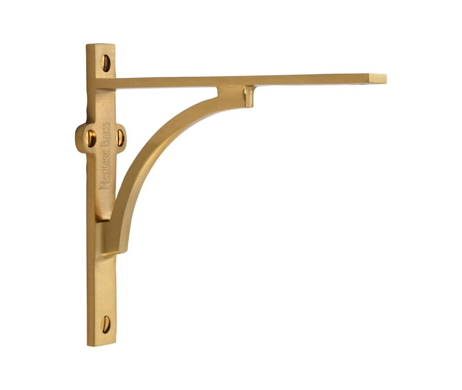Heritage Brass Satin Brass Arch Shelf Bracket  |  BR2140 6-SB
