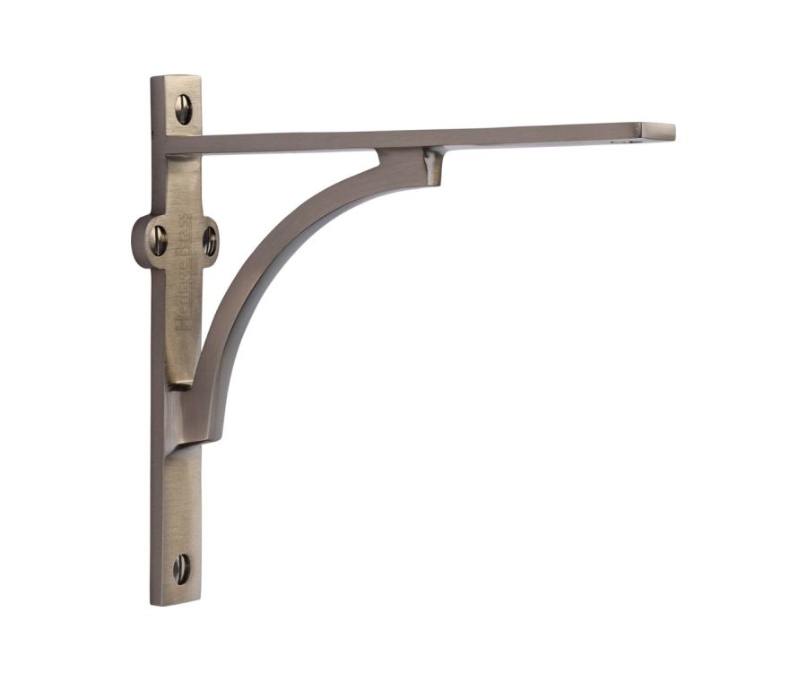 Heritage Brass Satin Nickel Arch Shelf Bracket  |  BR2140 6-SN