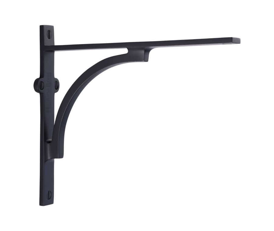 Heritage Brass Matt Black Arch Shelf Bracket  |  BR2140 8-BKMT