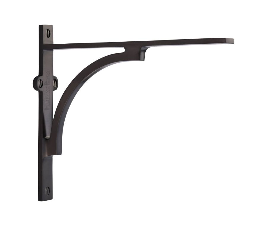 Heritage Brass Matt Bronze Arch Shelf Bracket  |  BR2140 8-MB