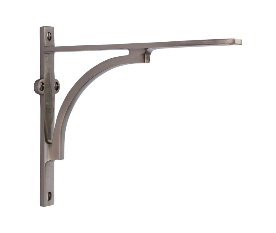 Heritage Brass Satin Nickel Arch Shelf Bracket  |  BR2140 8-SN