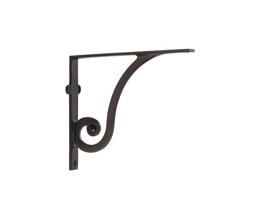 Heritage Brass Matt Bronze Ornate Shelf Bracket  |  BR2170 8-MB