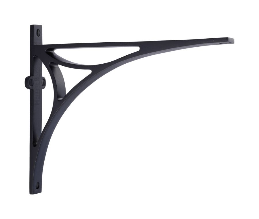 Heritage Brass Matt Black Bridge Shelf Bracket  |  BR2190 10-BKMT