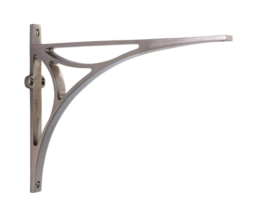 Heritage Brass Satin Nickel Bridge Shelf Bracket  |  BR2190 10-SN