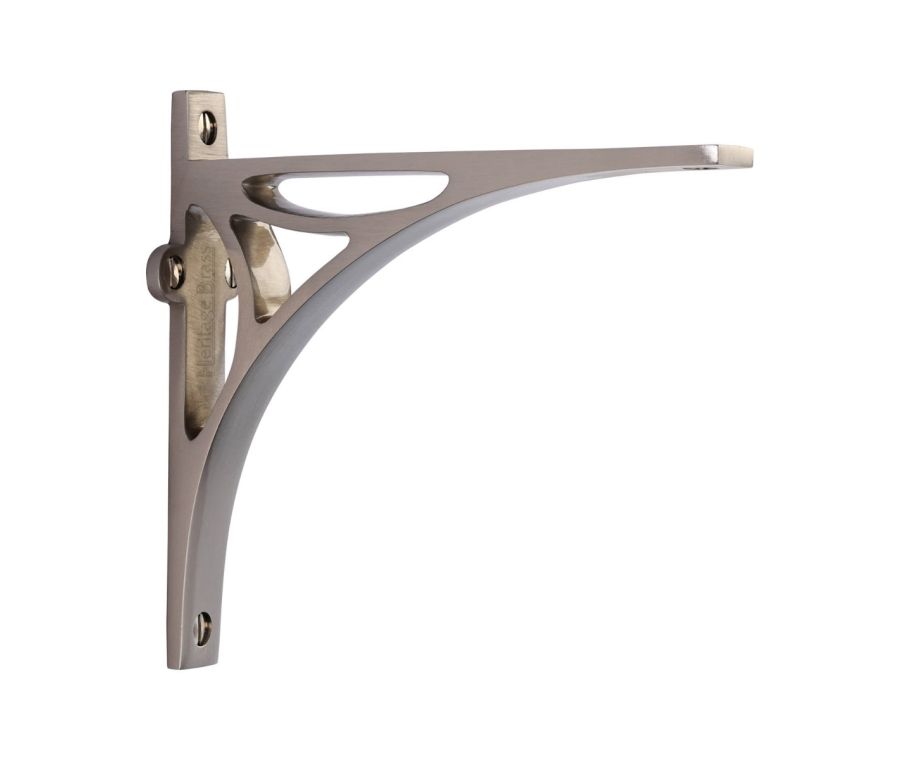 Heritage Brass Satin Nickel Bridge Shelf Bracket  |  BR2190 6-SN
