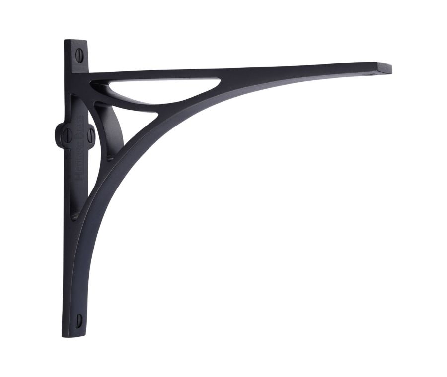 Heritage Brass Matt Black Bridge Shelf Bracket  |  BR2190 8-BKMT