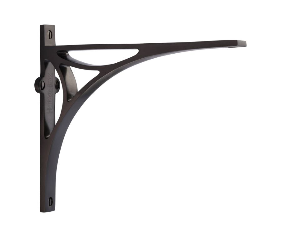 Heritage Brass Matt Bronze Bridge Shelf Bracket  |  BR2190 8-MB